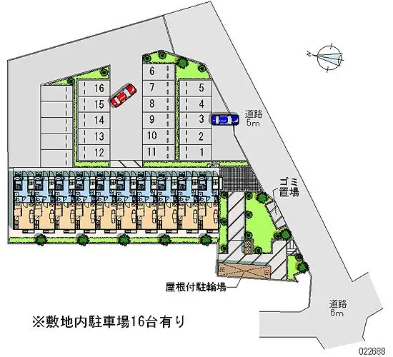 ★手数料０円★鎌ケ谷市東初富３丁目　月極駐車場（LP）